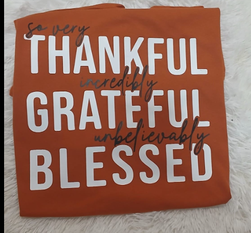 Thankful, Grateful,Blessed short sleeve shirt